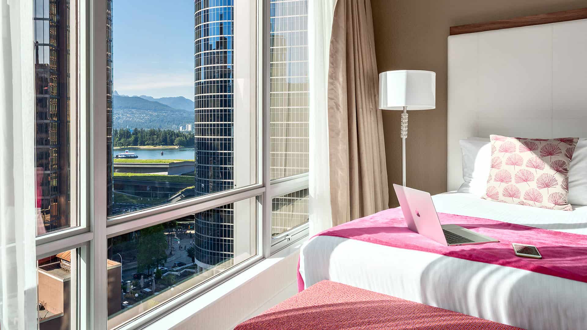 Deluxe King Harbour View Suite at The Auberge Vancouver Hotel