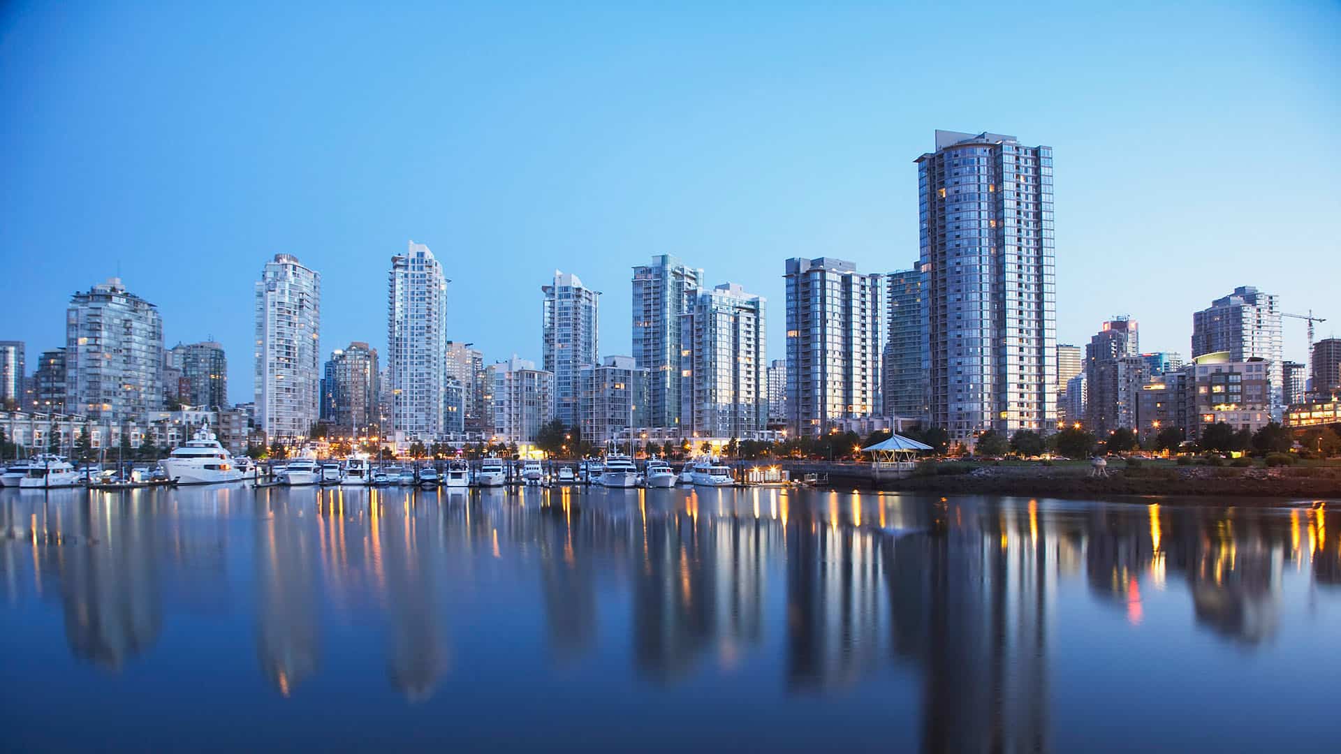 Vancouver BC Night Skyline